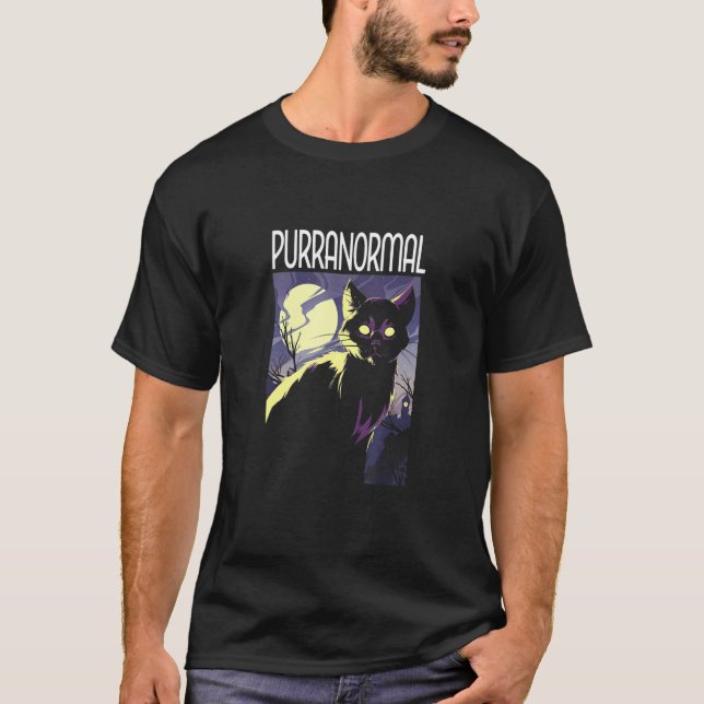 Camiseta Gato de Terror Purranormal (Frente)