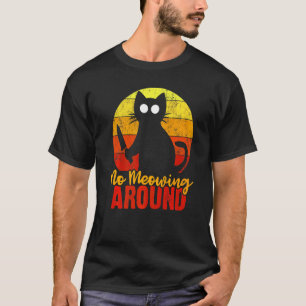 Camiseta Gato de Terror Sem Miações Com Faca Diversão Sangr