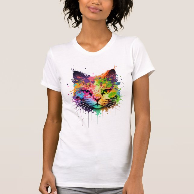 Camiseta Gato de Tinta Negra (Frente)