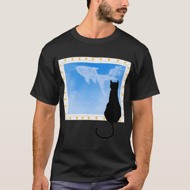 Camiseta Gato de trás (Versão Diurna) (Frente)