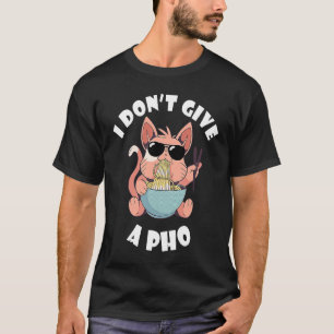 Camiseta Gato de Trocadilho de Comida Tigela de Pho Sopa de