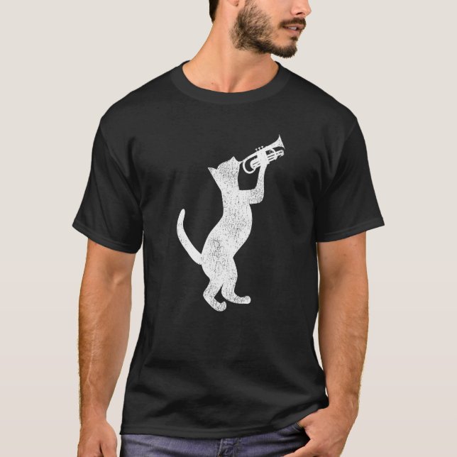 Camiseta Gato de Trompete (Frente)