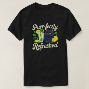 Camiseta Gato de Verão - Felino Tropical Perfeitamente Revi