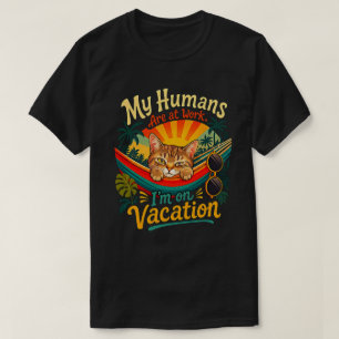 Camiseta Gato de Verão Presente Retrô Divertido - Férias do