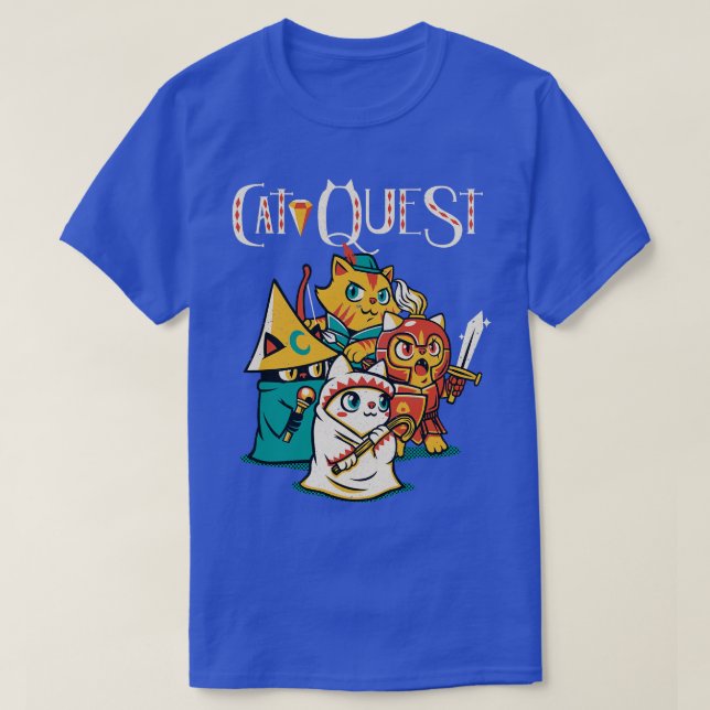 Camiseta Gato De Vídeo Do Cat Quest Rpg Cats (Frente do Design)