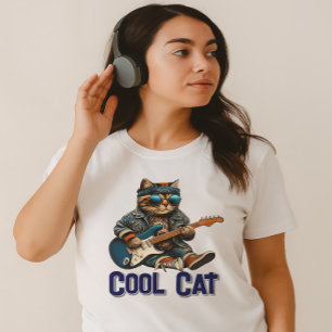 Camiseta Gato de Violão - Víblias de Gatinho Legal