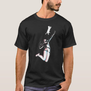 Camiseta Gato de Volei Esportivo Dia de Jogo Estouro Rede