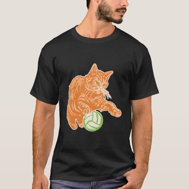 Camiseta Gato de Voleibol de Praia (Frente)
