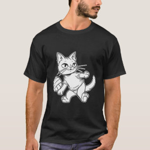 Camiseta Gato de Voleibol de Praia