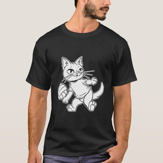 Camiseta Gato de Voleibol de Praia (Frente)