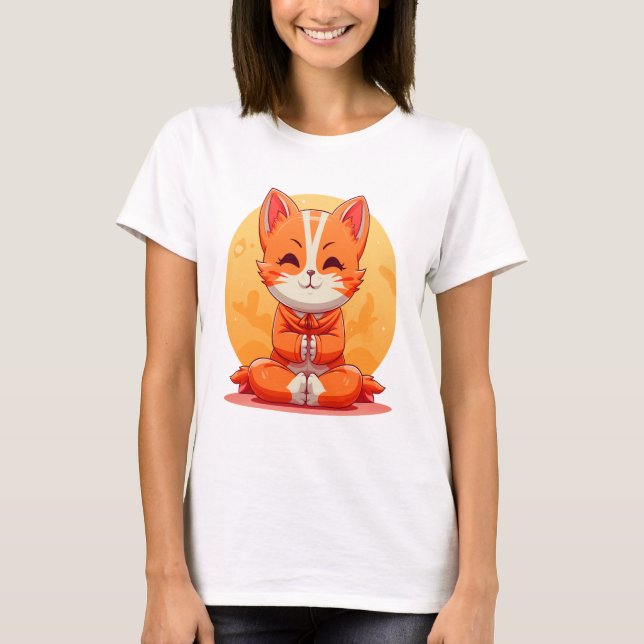 Camiseta Gato de Yoga (Frente)