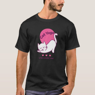 Camiseta Gato de Yoga Posição de Yoga Meow Maste Treino Gat