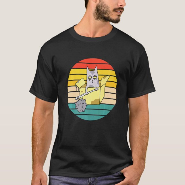 Camiseta Gato Defendendo Papelão (Frente)