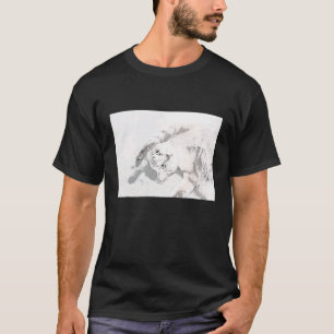 Camiseta Gato Deitado De Costas Com Patas Para Cima