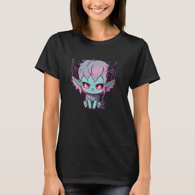 Camiseta Gato Demônio Chibi (Frente)