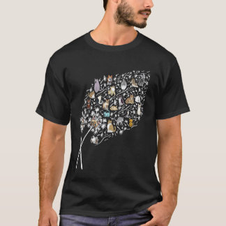 Camiseta Gato Dente-de-leão Flor Divertida Colorida Pets pa