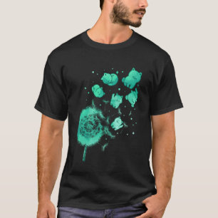 Camiseta Gato Dente-de-Leão Natureza Animal Pet Gatinho Flo