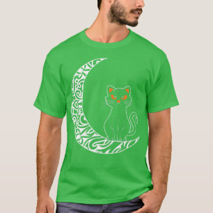 Camiseta Gato-design do dia das bruxas assustador das mulhe