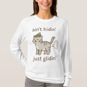 Camiseta Gato Deslizante em Touca Aconchegante