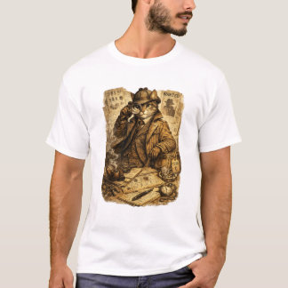 Camiseta Gato Detetive Engraçado | Presente para Amante de