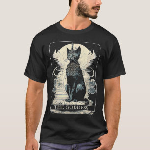 Camiseta Gato Deusa Preta Tarô Gato