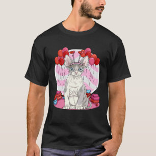 Camiseta Gato Devon Rex Coração Dia dos Namorados