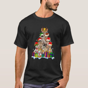 Camiseta Gato Devon Rex de Natal Chapéu do Papai Noel Pija