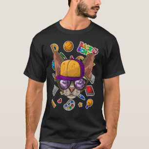 Camiseta Gato Devon Rex de Volta à Escola Primeiro Dia de A