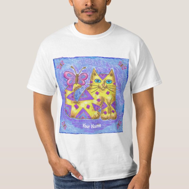 Camiseta gato diamante (Frente)