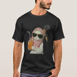 Camiseta Gato Dinossauro Meme Engraçado Resfriar Homens Mul