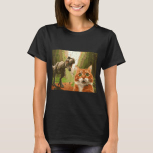 Camiseta Gato Dinossauro Trex Selfie Meme Divertido Humor M
