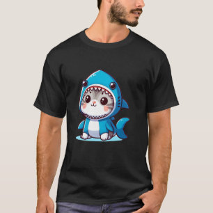 Camiseta Gato Disfarçado de Tubarão