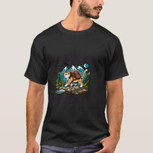 Camiseta Gato Divertido de Caminhada Amante de Montanha Alp