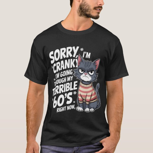Camiseta Gato Divertido Desculpe, estou irritado, estou pas (Frente)