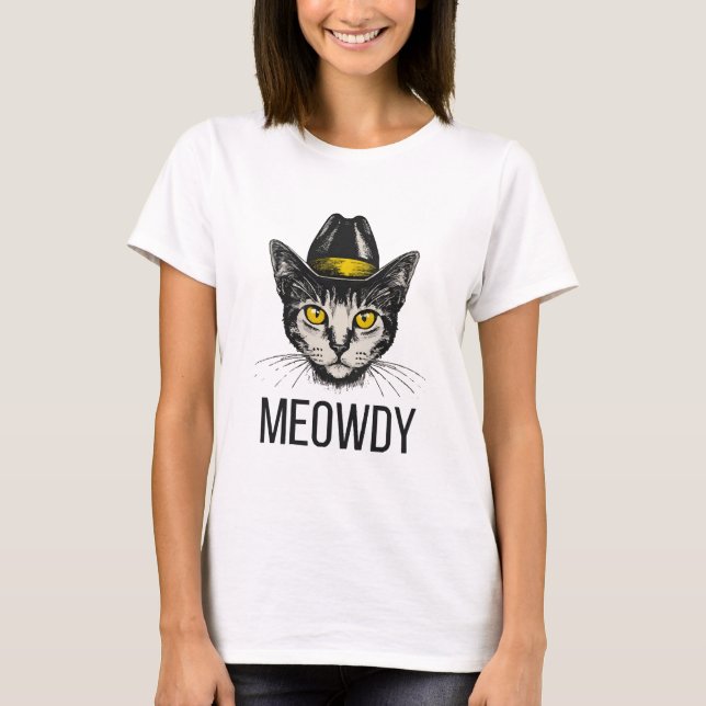 Camiseta Gato Divertido Meowdy (Frente)