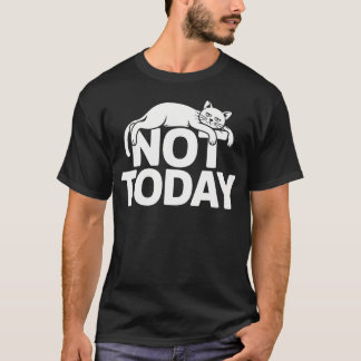Camiseta Gato Dizendo Não Hoje Gatos de Escritório Trabalha