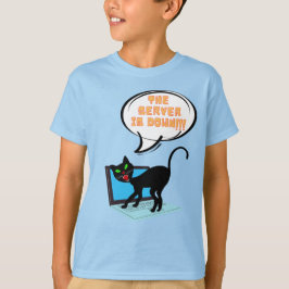 Camiseta gato dizendo que o servidor está inativo