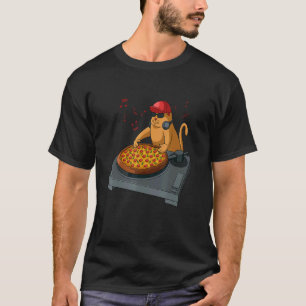 Camiseta Gato Dj Amante de Gatinhos Pizza Divertida Música 