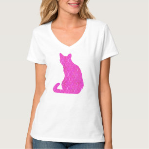 Camiseta Gato do Arabesque - fuschia, rosa quente