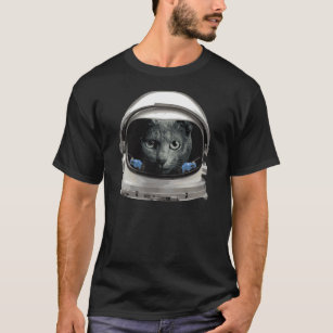 Camiseta Gato do Astronauta do Capacete Espacial
