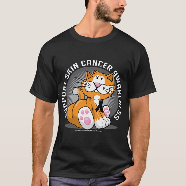 Camiseta Gato do cancer de pele (Frente)