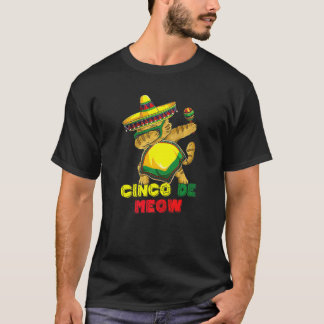 Camiseta Gato do Cinco De Mayo Gato Gatinho Dab Cinco De M