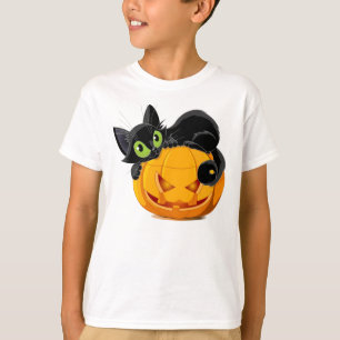 Camiseta Gato do Dia das Bruxas