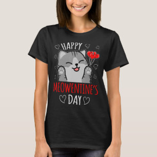 Camiseta Gato do Dia de Meowentine Feliz de dia de os namor