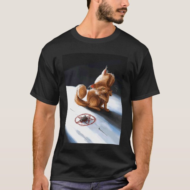 Camiseta Gato do Diabo Pentagrama (Frente)
