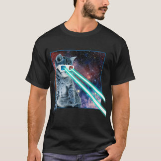 Camiseta Gato do Espaço dos Olhos do Laser