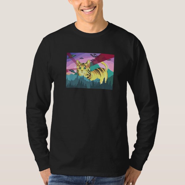 Camiseta Gato do Espaço - Gato Laser (Frente)