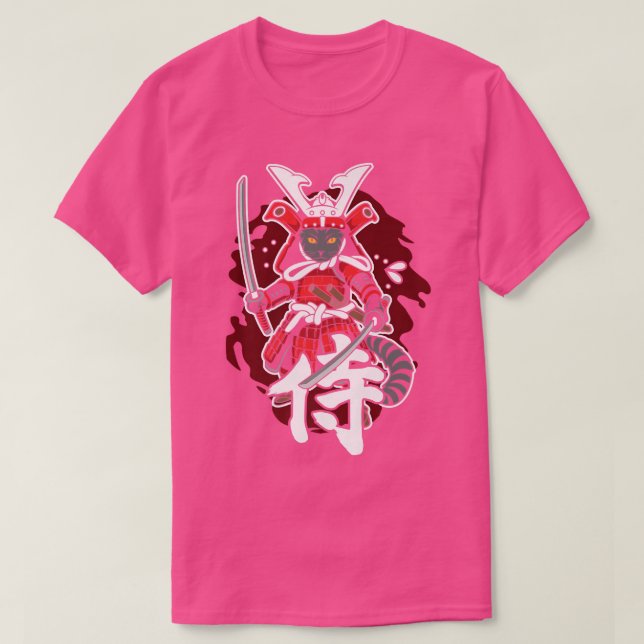 Camiseta Gato do Guerreiro Samurai Japonês para todos os Ga (Frente do Design)