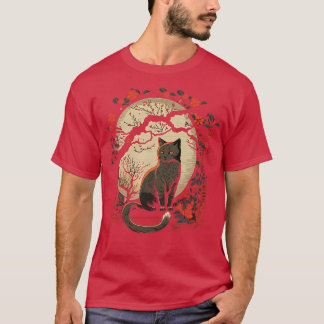 Camiseta Gato do Japão Estilo Engraçado Presente de Gato Re