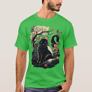 Camiseta Gato do Japão Estilo Engraçado Presente de Gato Re